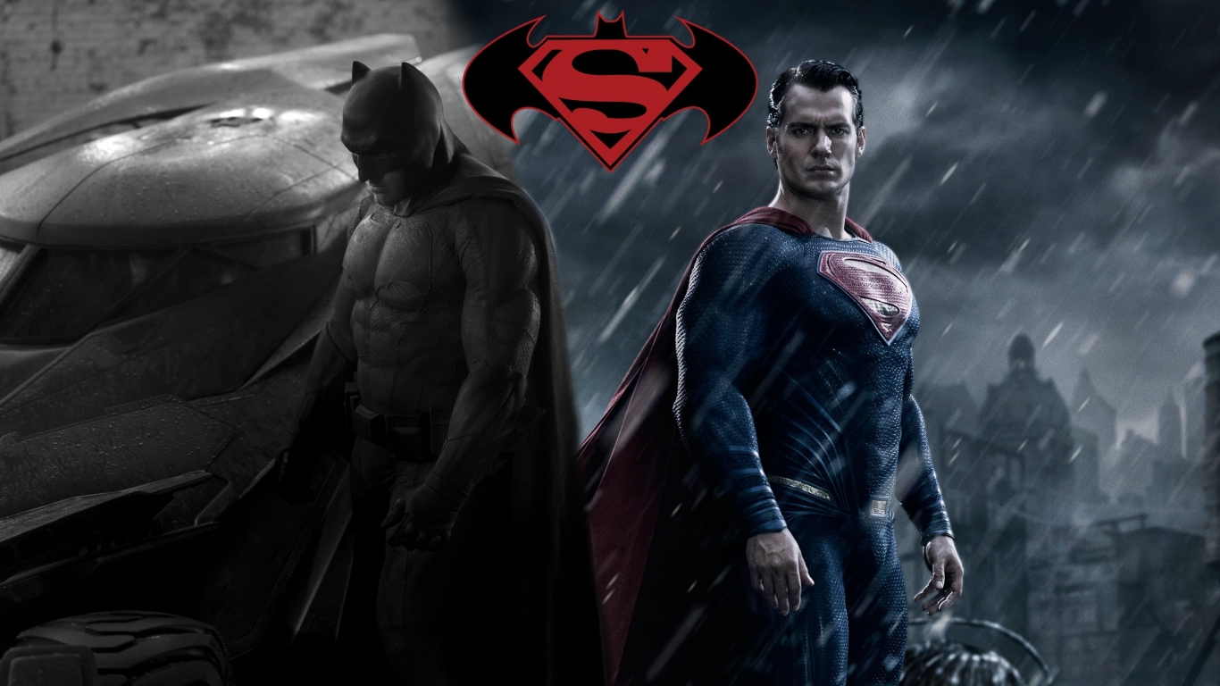 Batman vs Superman Fan Art for 1366 x 768 HDTV resolution
