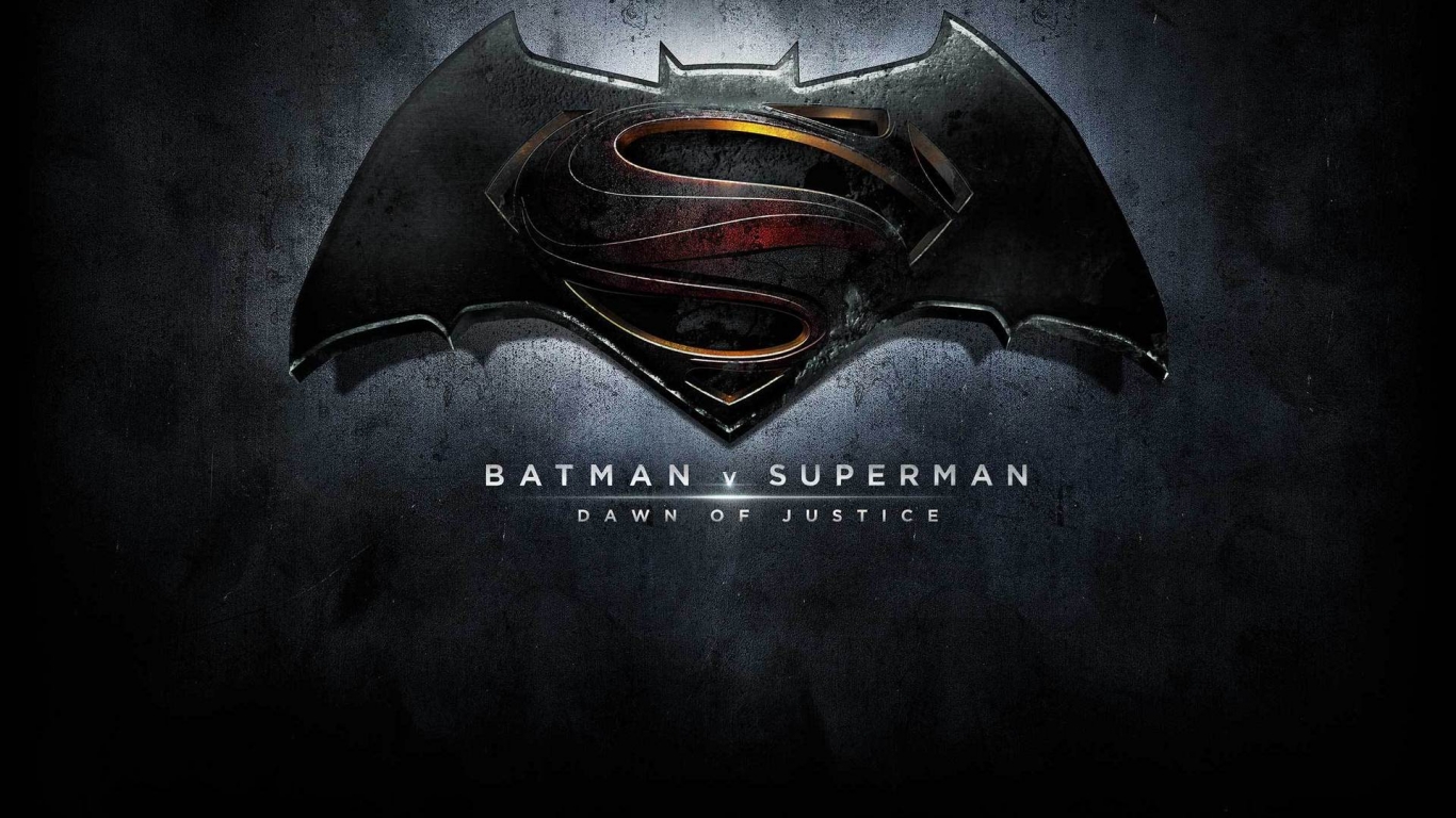 Batman vs Superman Logo for 1366 x 768 HDTV resolution