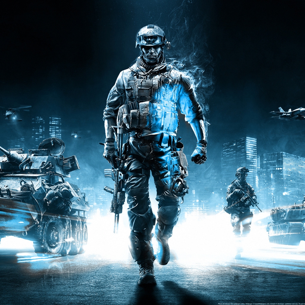 Battlefield 3 Action Game for 1024 x 1024 iPad resolution