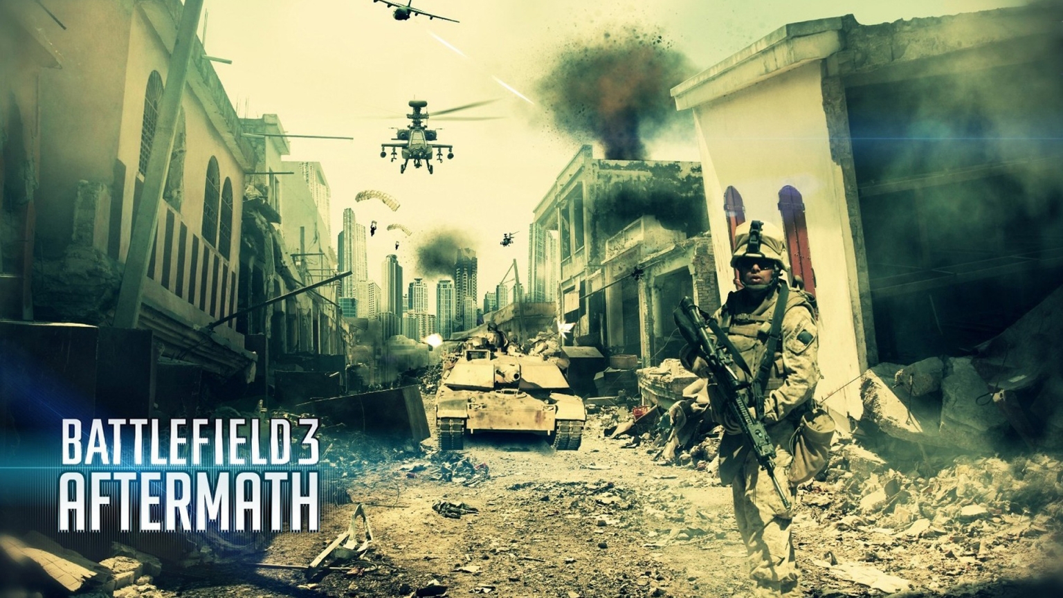 Battlefield 3 Aftermath for 1536 x 864 HDTV resolution