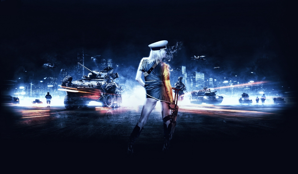 Battlefield 3 Girl for 1024 x 600 widescreen resolution