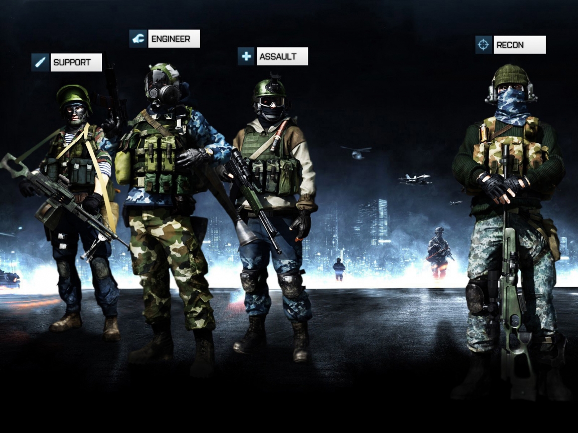 Battlefield 3 Team for 1152 x 864 resolution