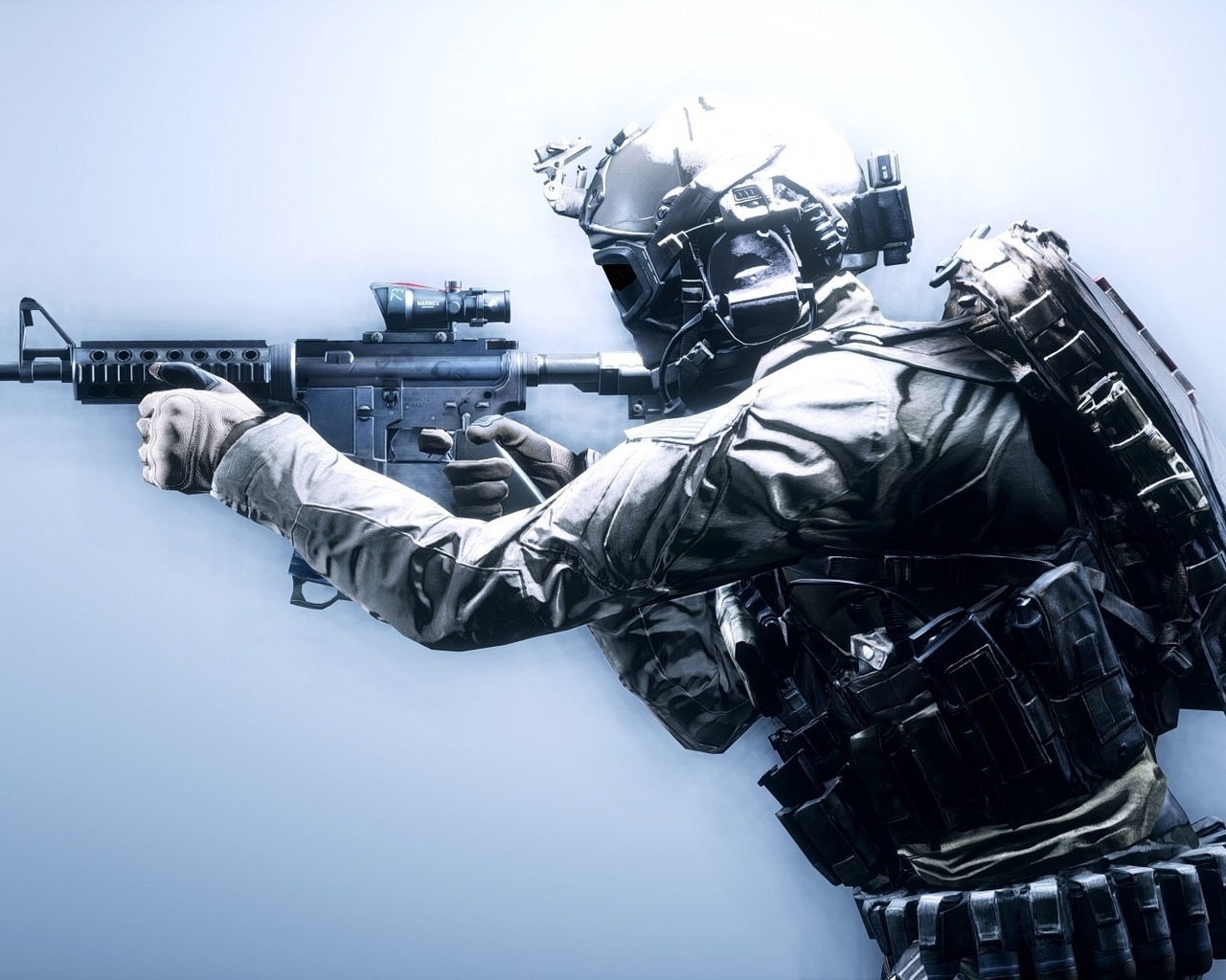 Battlefield 4 Soldier for 1280 x 1024 resolution