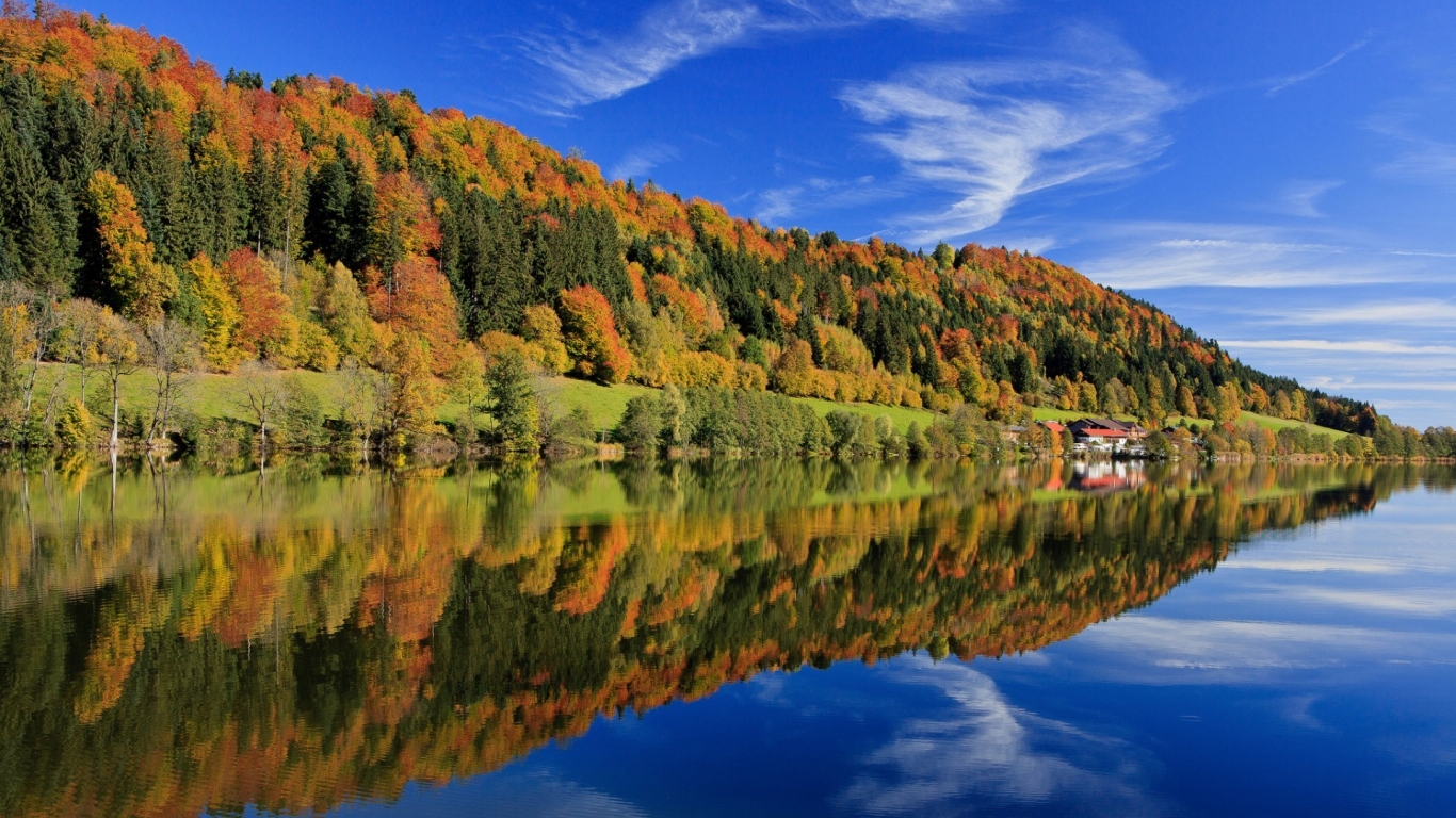 Bavaria Forest Landscape for 1366 x 768 HDTV resolution
