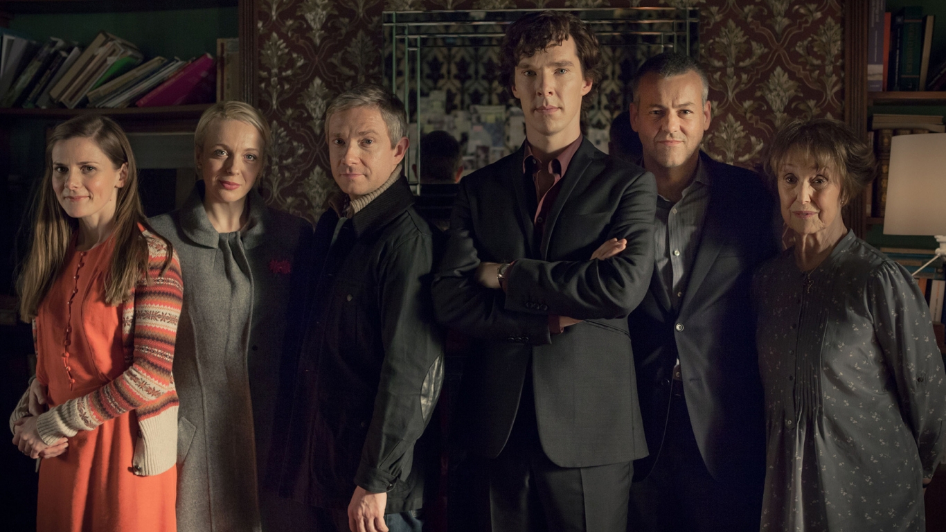 BBC Sherlock Cast 1366 x 768 HDTV Wallpaper