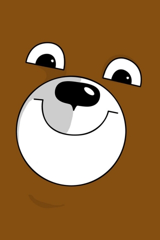 Bear Face for 320 x 480 iPhone resolution