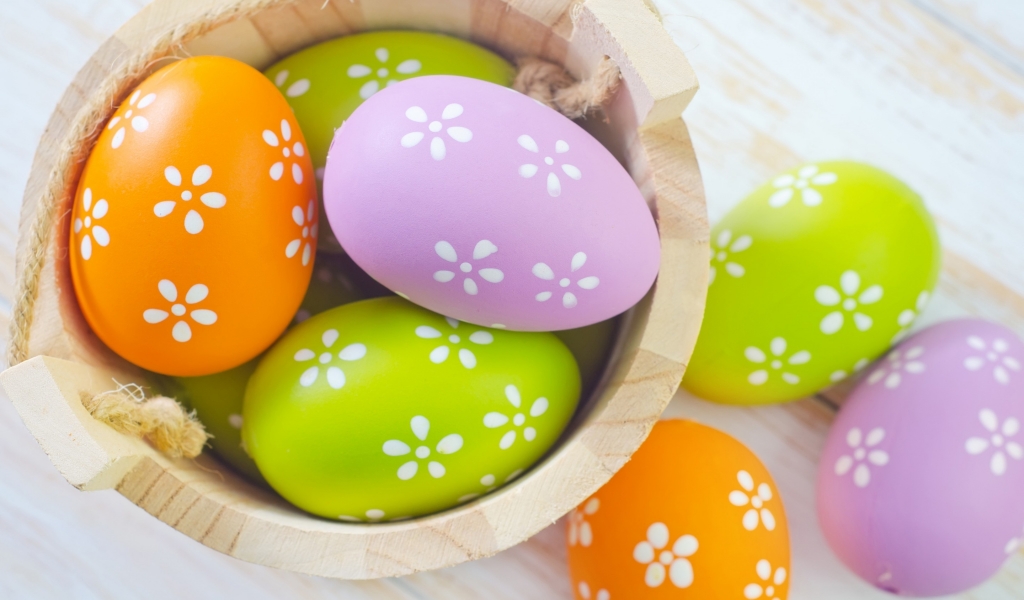 Beautiful 2014 Easter Eggs for 1024 x 600 widescreen resolution