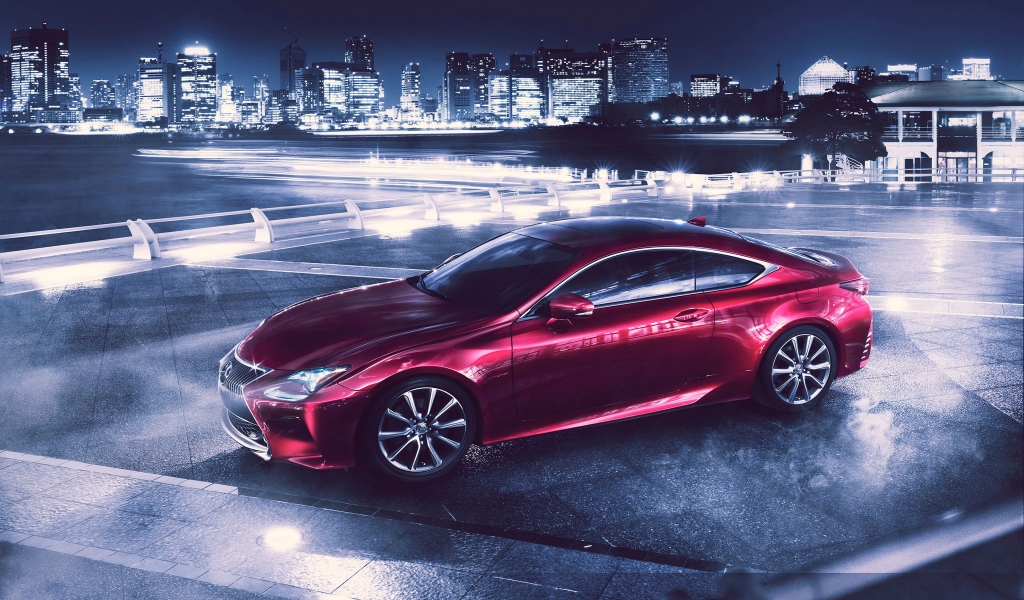 Beautiful 2014 Lexus RC Coupe for 1024 x 600 widescreen resolution