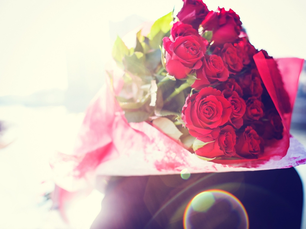 Beautiful Bouquet of Roses for 1024 x 768 resolution