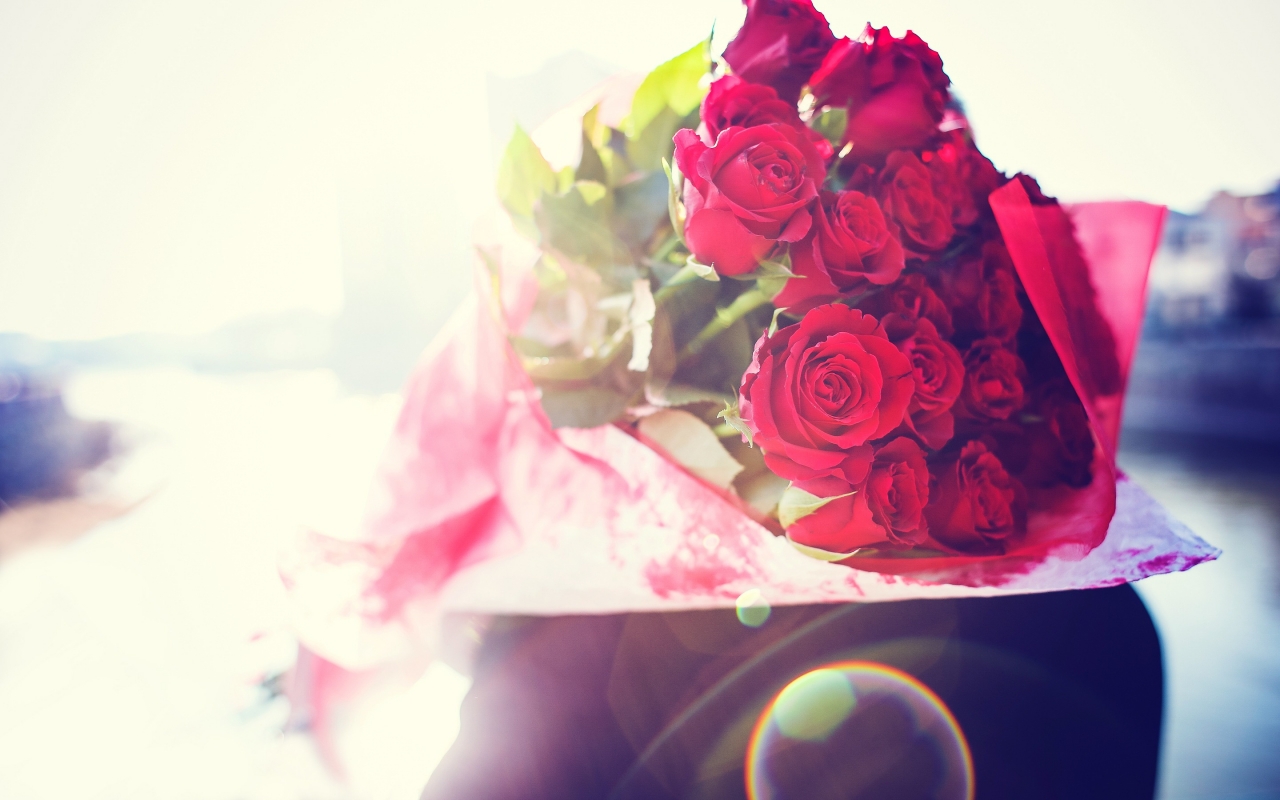 Beautiful Bouquet of Roses for 1280 x 800 widescreen resolution