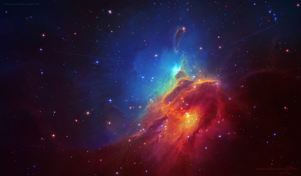 Beautiful Colourful Galaxy for 1024 x 600 widescreen resolution