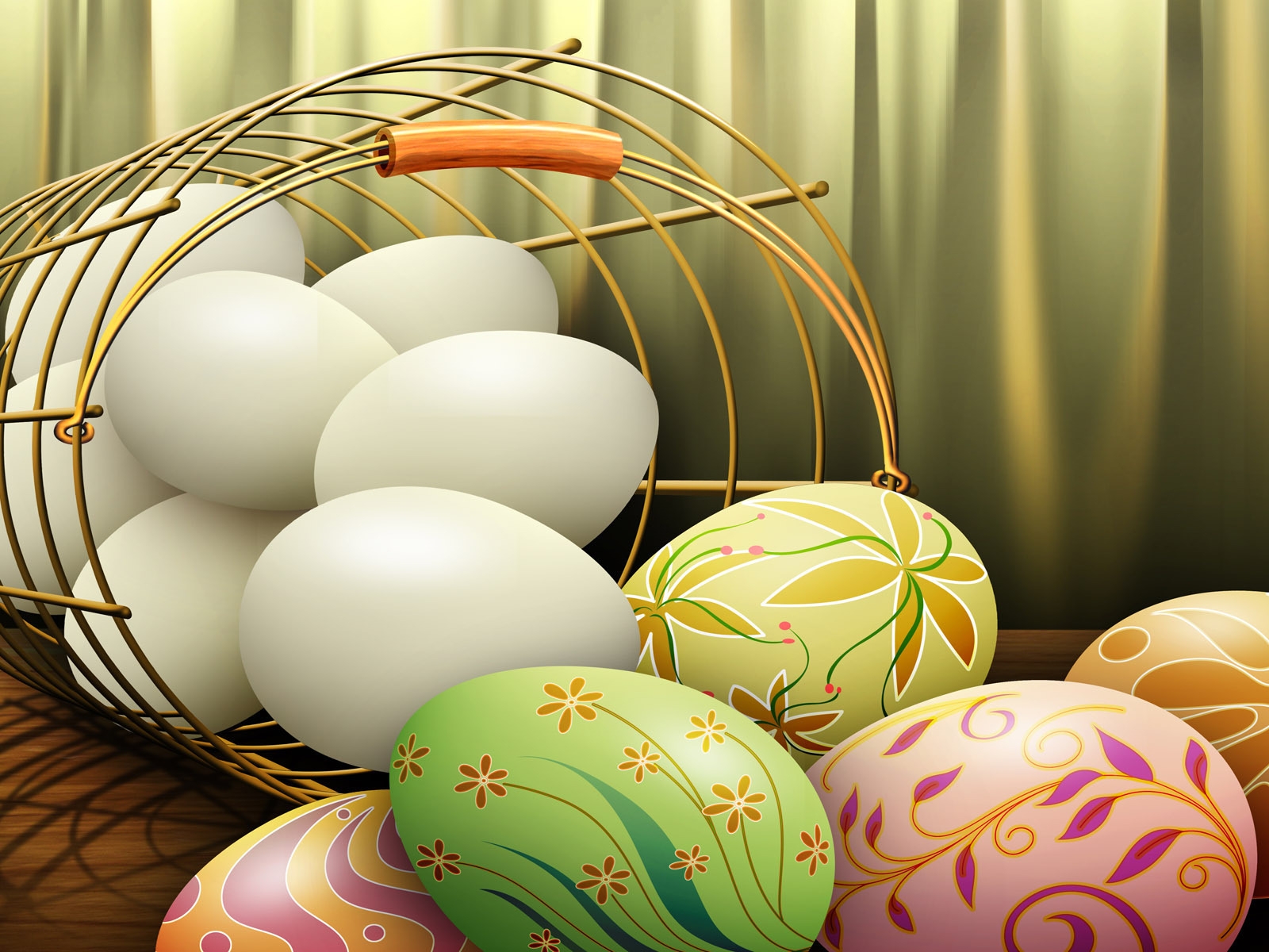 Beautiful Easter Eggs for 1600 x 1200 resolution