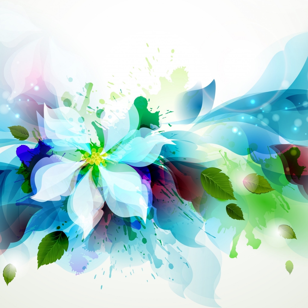 Beautiful Flower Art for 1024 x 1024 iPad resolution