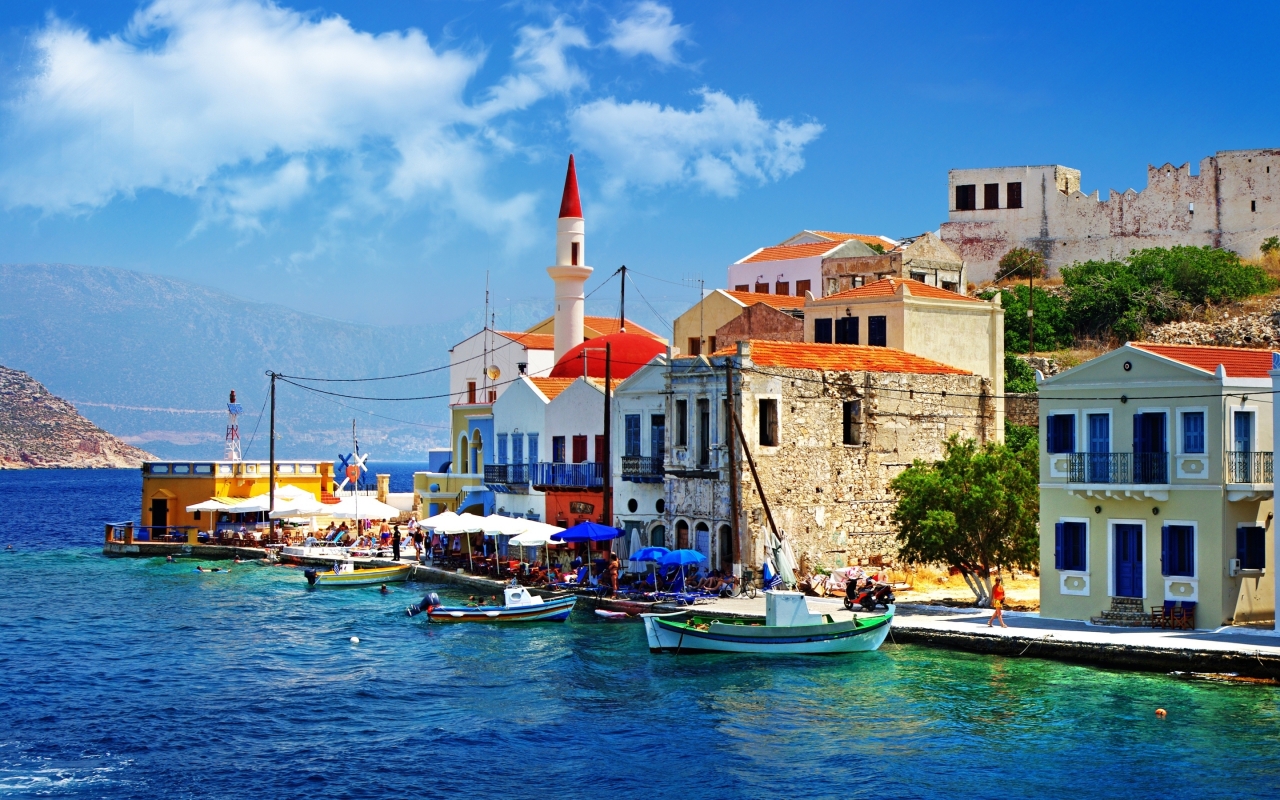 Beautiful Greece Corner for 1280 x 800 widescreen resolution