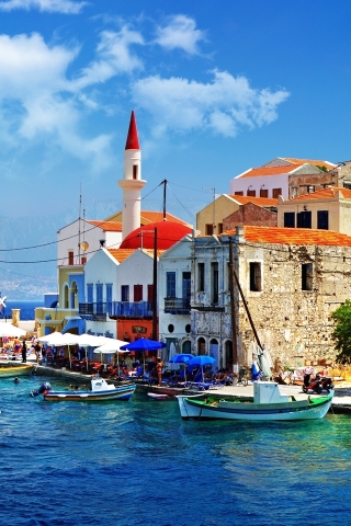 Beautiful Greece Corner for 320 x 480 iPhone resolution