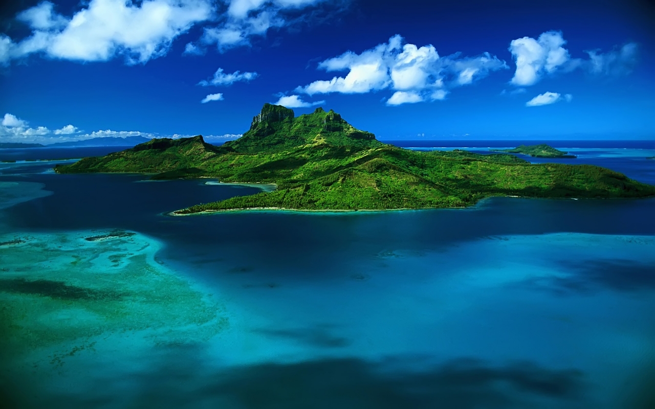 Beautiful Green Island for 1280 x 800 widescreen resolution