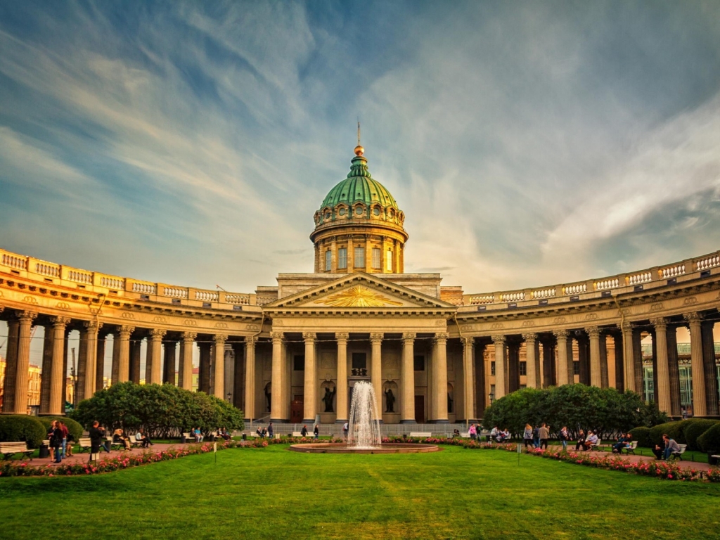 Beautiful Kazan Cathedral St. Petersburg for 1024 x 768 resolution