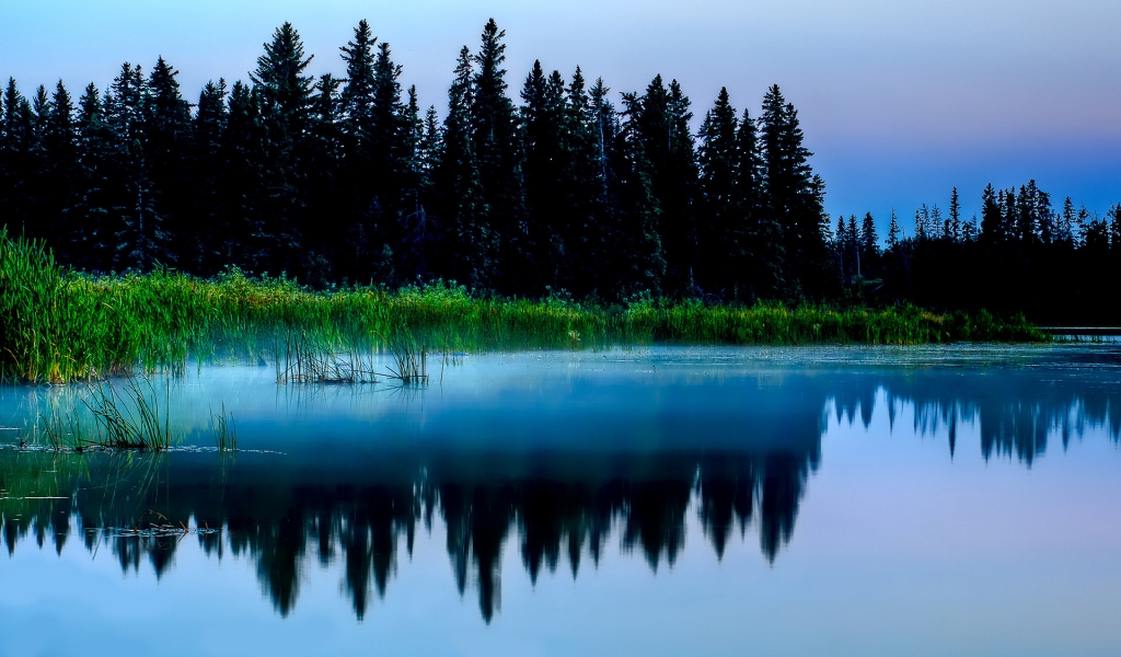 Beautiful Lake Reflection Landscape for 1024 x 600 widescreen resolution