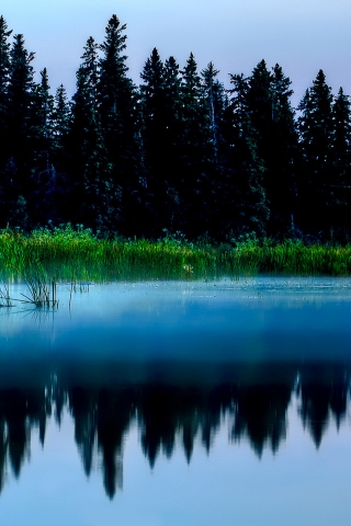 Beautiful Lake Reflection Landscape for 320 x 480 iPhone resolution