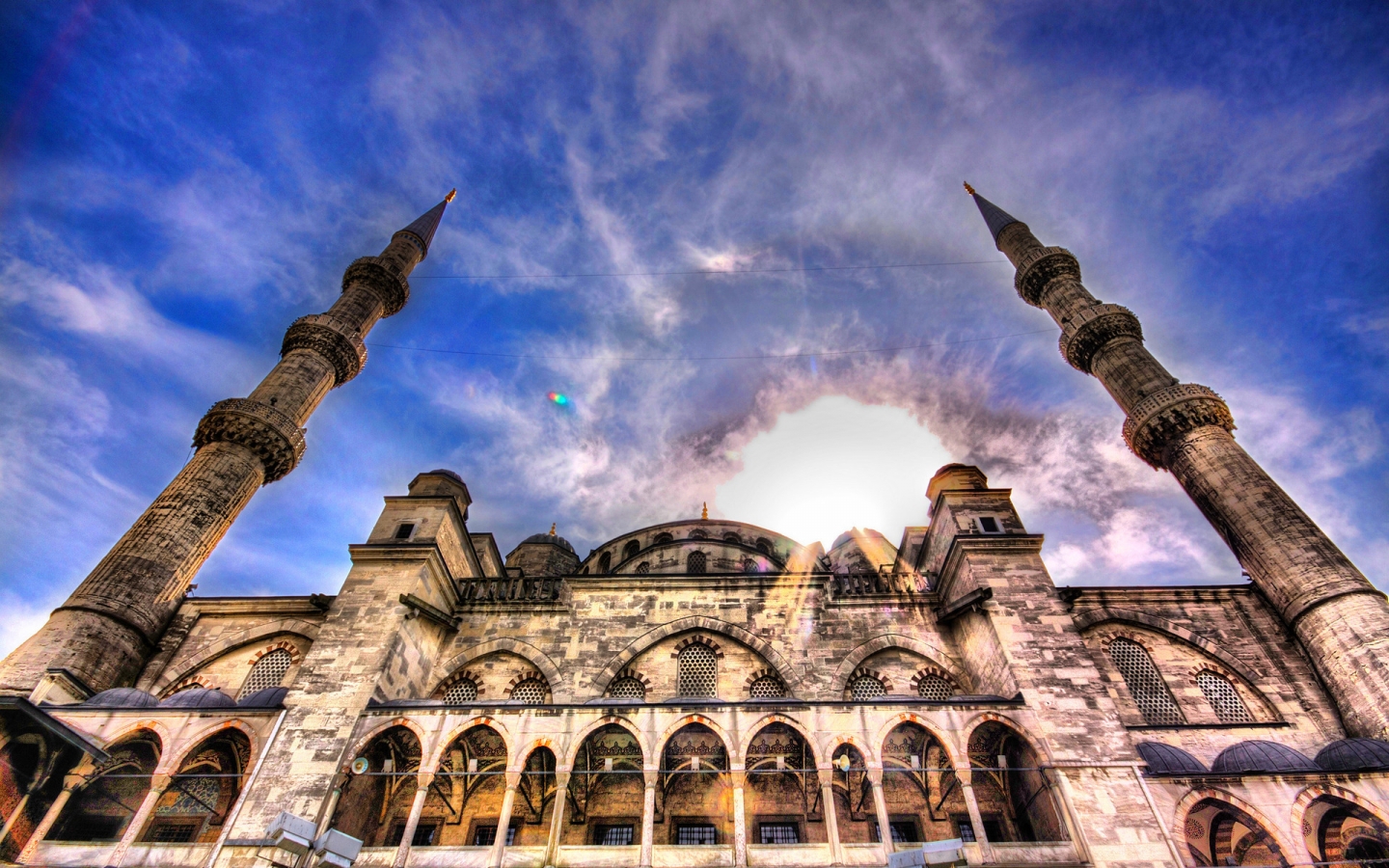 Beautiful Mosque HDR for 1440 x 900 widescreen resolution