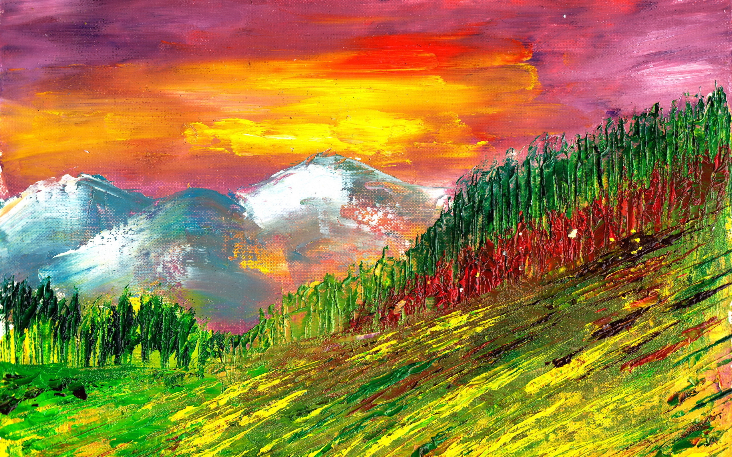 Beautiful Oil Painting for 2560 x 1600 widescreen resolution