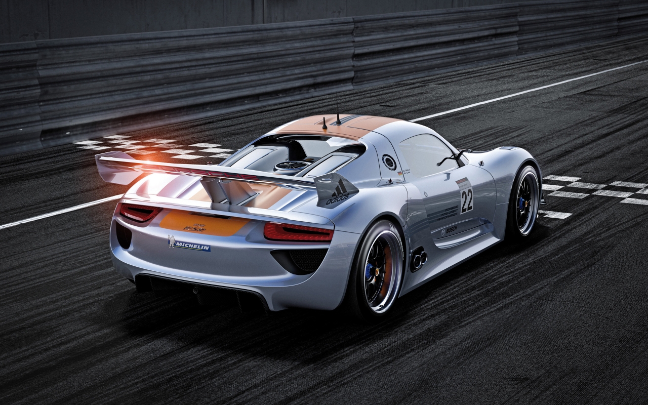 Beautiful Porsche 918 RSR for 1280 x 800 widescreen resolution