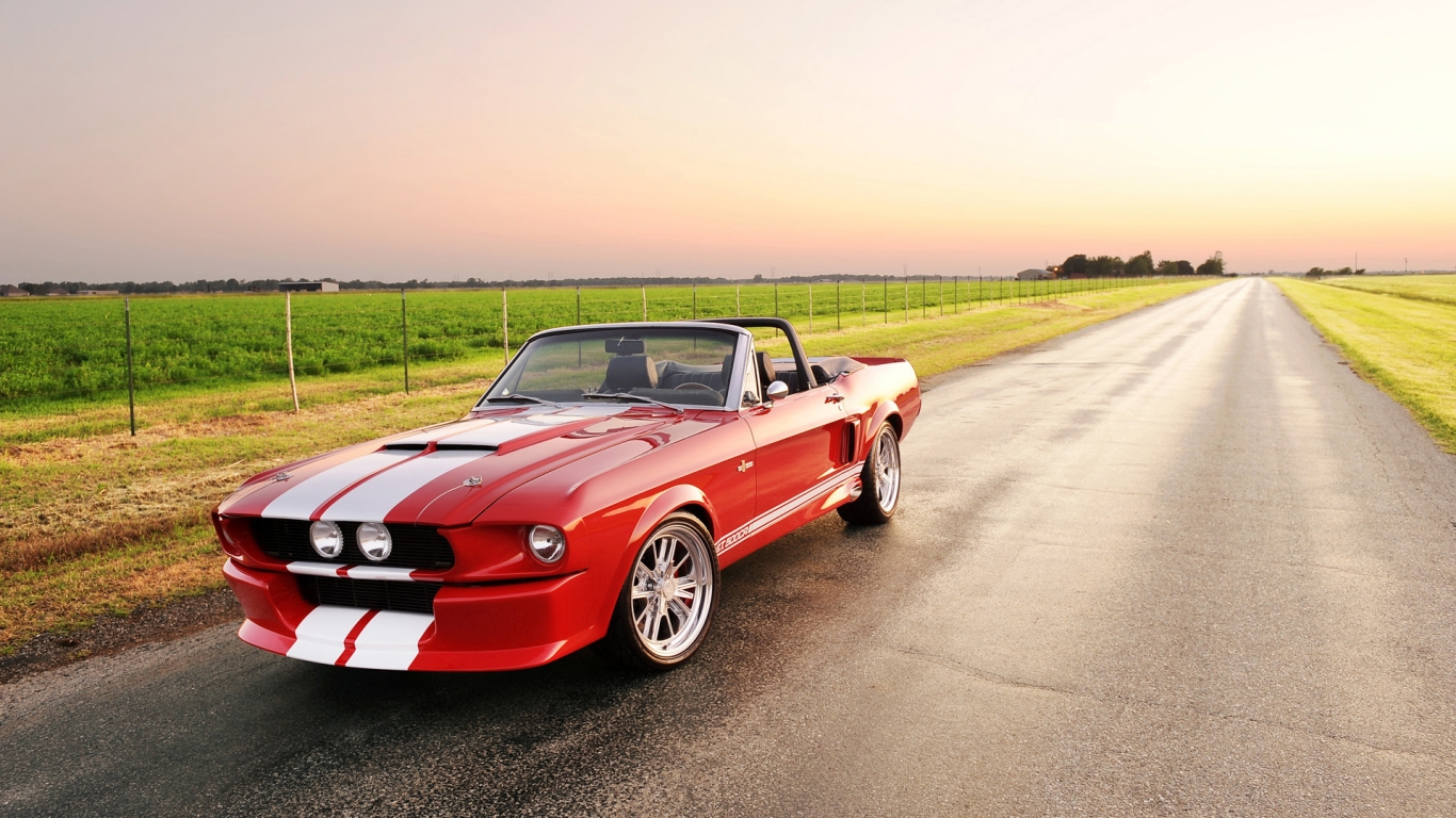 Beautiful Shelby GT 500 Convertible for 1366 x 768 HDTV resolution