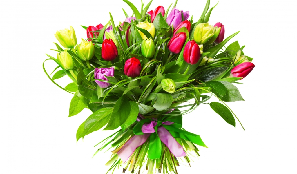 Beautiful Tulip Bouquet for 1024 x 600 widescreen resolution