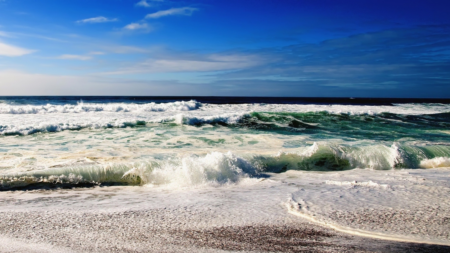 Beautiful Waves for 1536 x 864 HDTV resolution