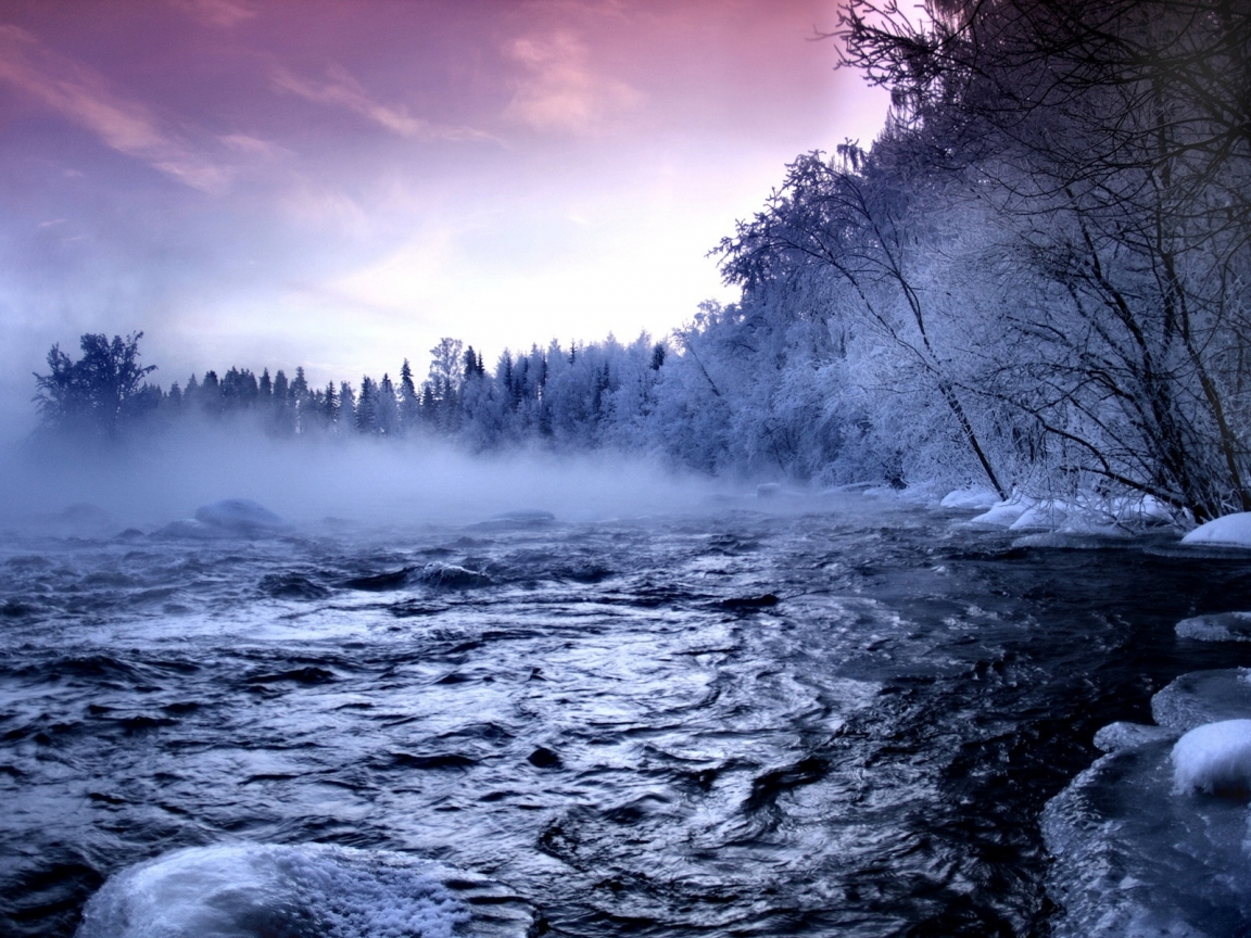 Beautiful Winter landscape for 1152 x 864 resolution