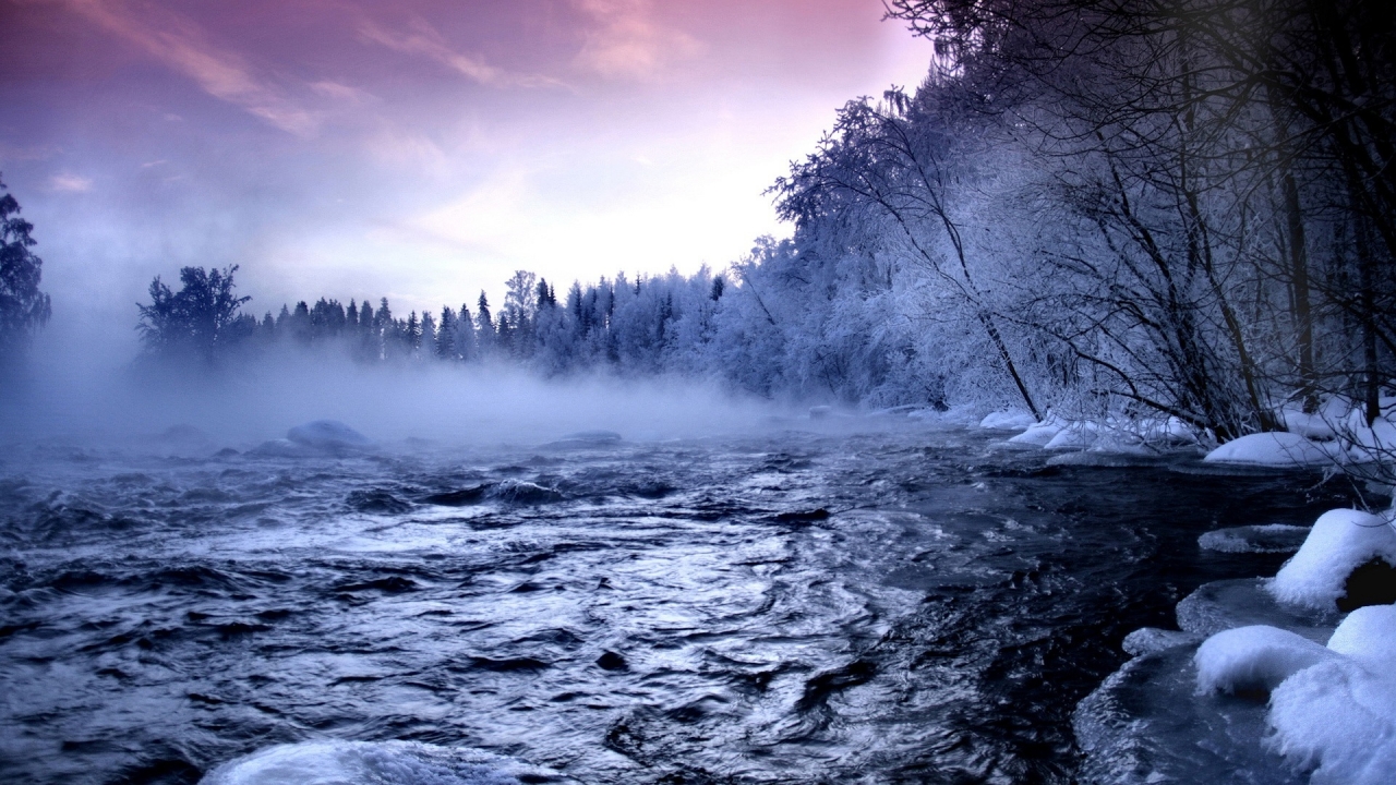 Beautiful Winter landscape for 1280 x 720 HDTV 720p resolution
