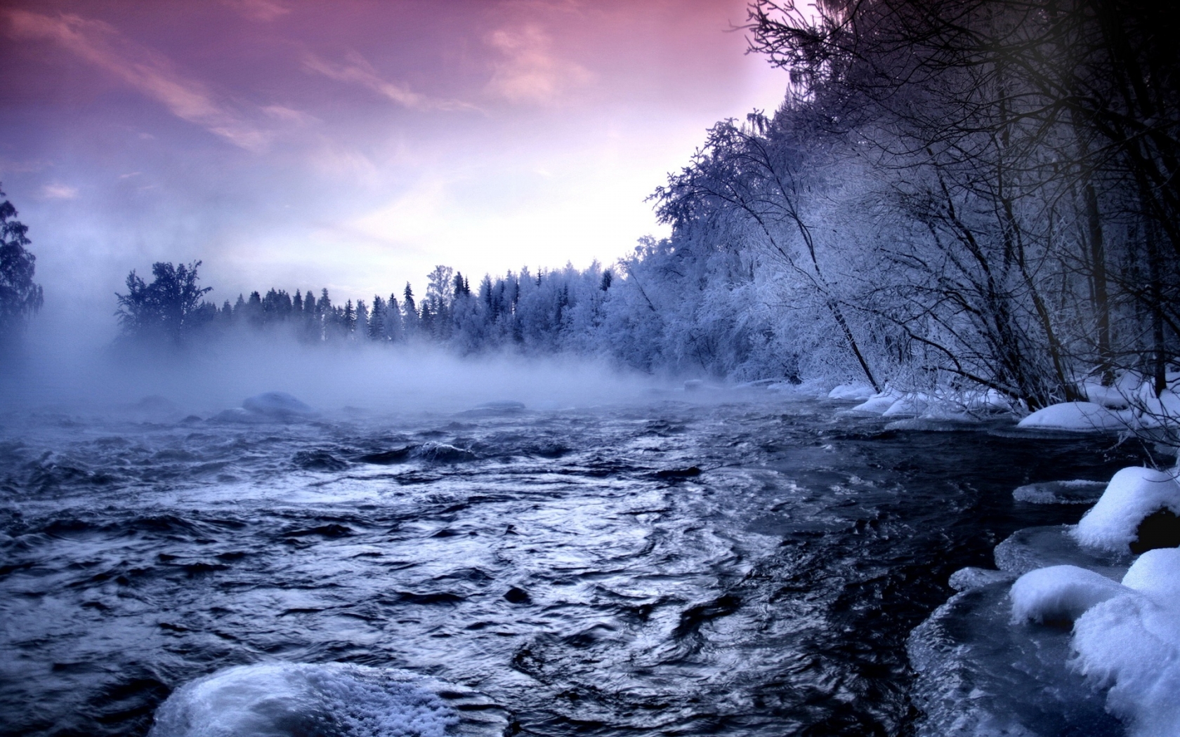 Beautiful Winter landscape for 1680 x 1050 widescreen resolution
