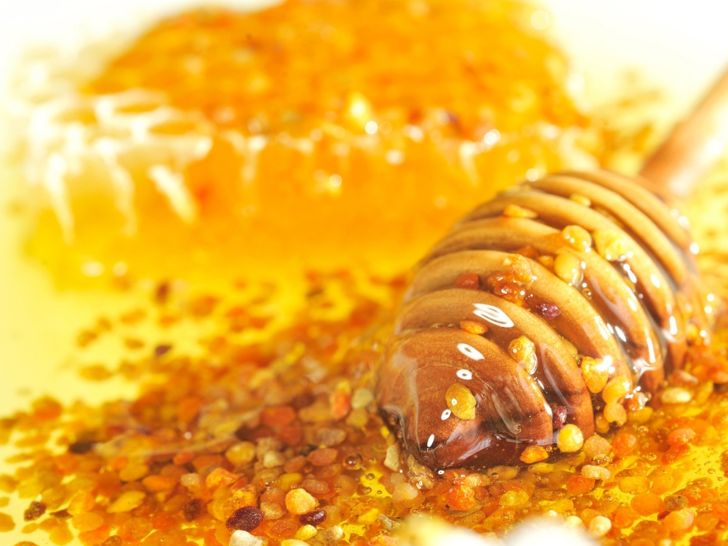 Bee Pollen and Honey for 1024 x 768 resolution