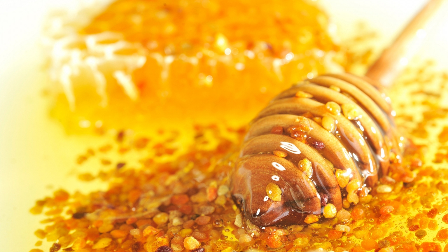 Bee Pollen and Honey for 1536 x 864 HDTV resolution