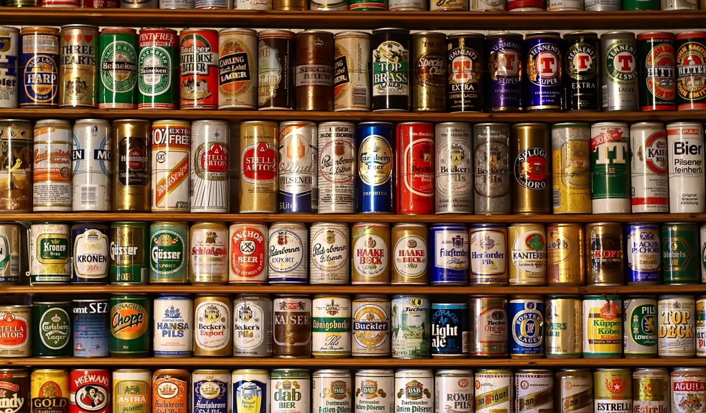 Beer Cans for 1024 x 600 widescreen resolution
