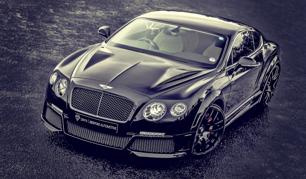 Bentley Continental Black Tuned for 1024 x 600 widescreen resolution