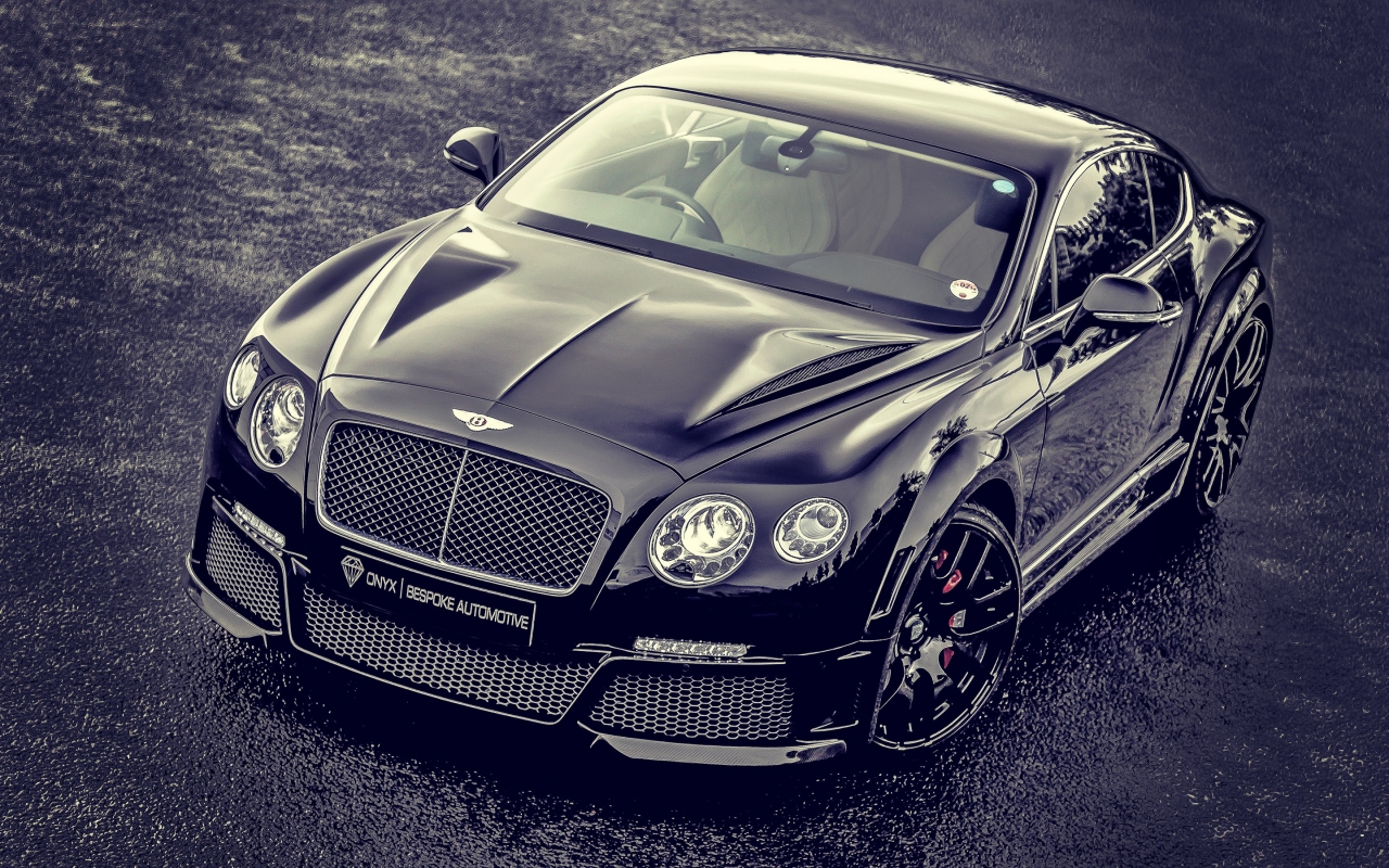 Bentley Continental Black Tuned for 1280 x 800 widescreen resolution