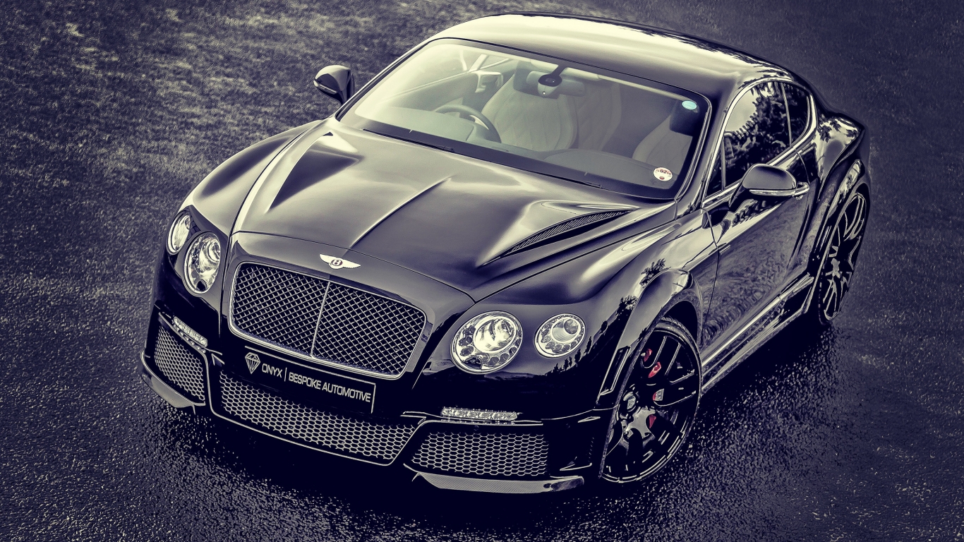 Bentley Continental Black Tuned for 1366 x 768 HDTV resolution