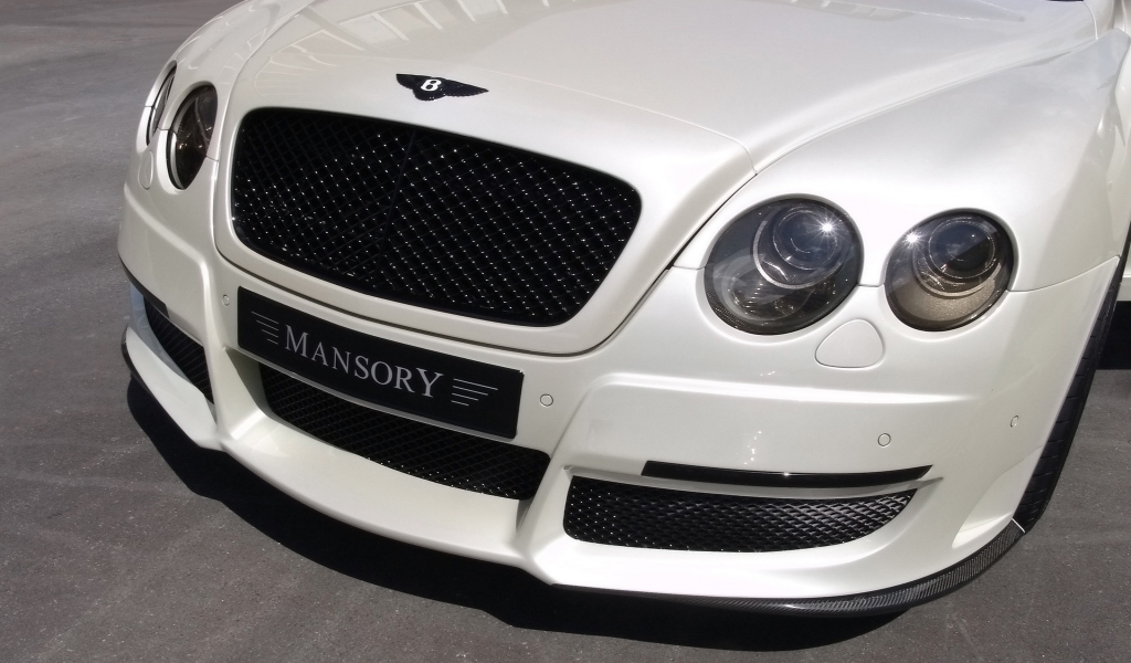 Bentley Continental GT Pearl White 2008 for 1024 x 600 widescreen resolution