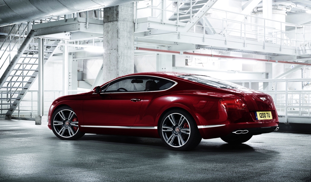 Bentley Continental V8 Side View for 1024 x 600 widescreen resolution
