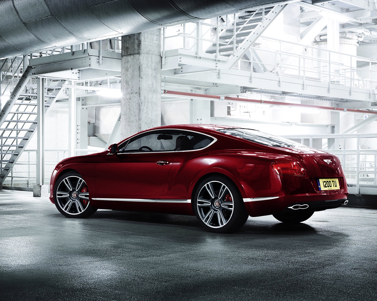 Bentley Continental V8 Side View for 1280 x 1024 resolution