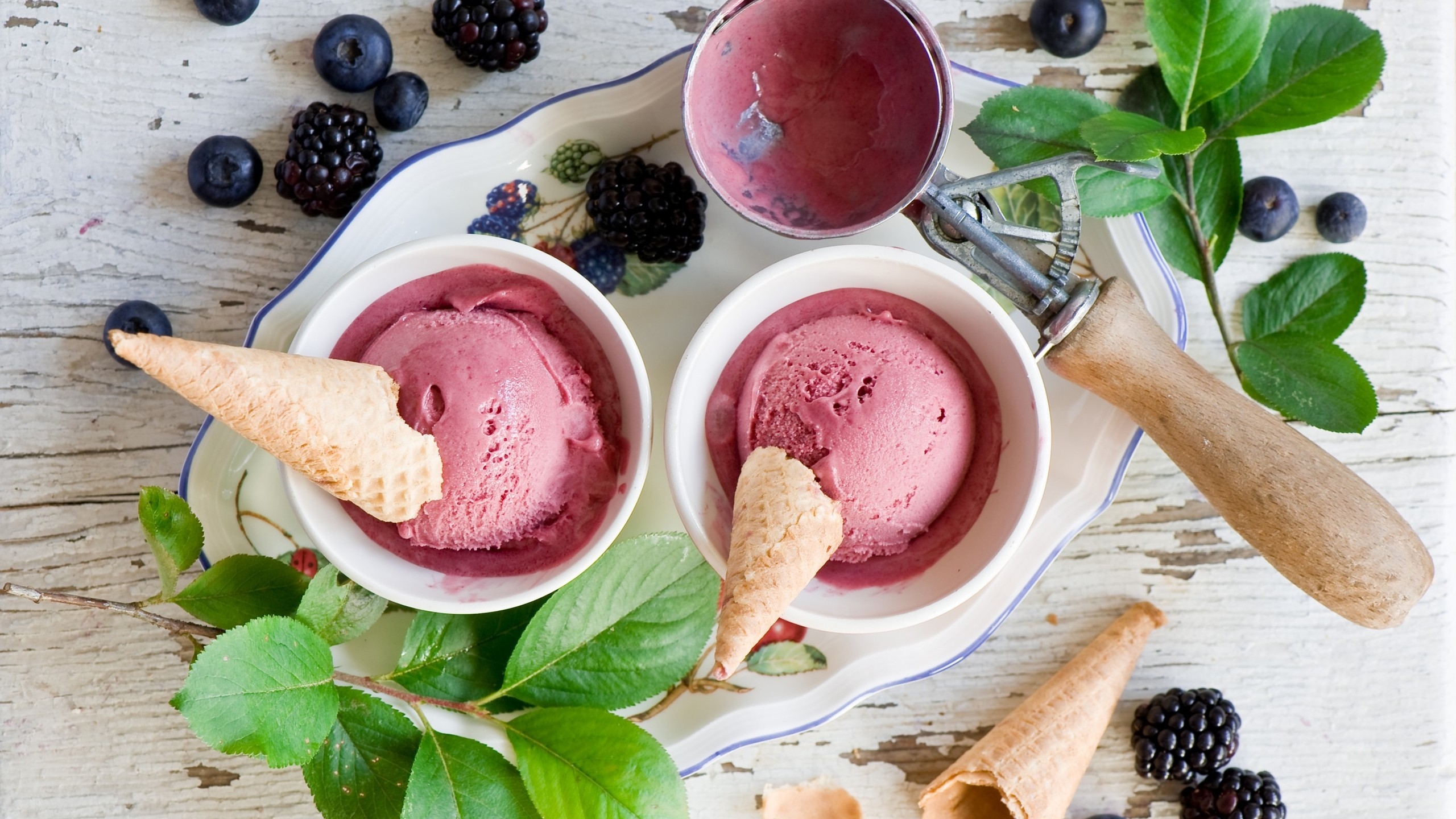 Berries Ice Cream  for 2560x1440 HDTV resolution