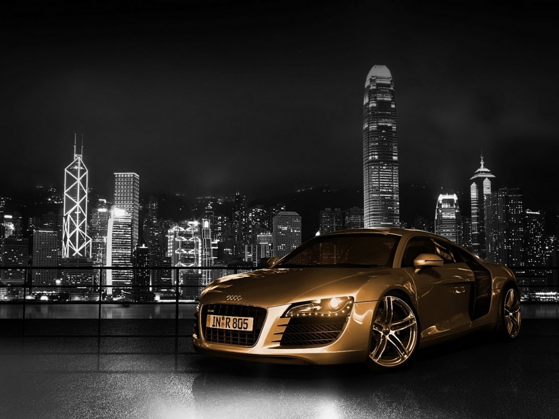 Bichrome Audi R8 front angle for 1152 x 864 resolution
