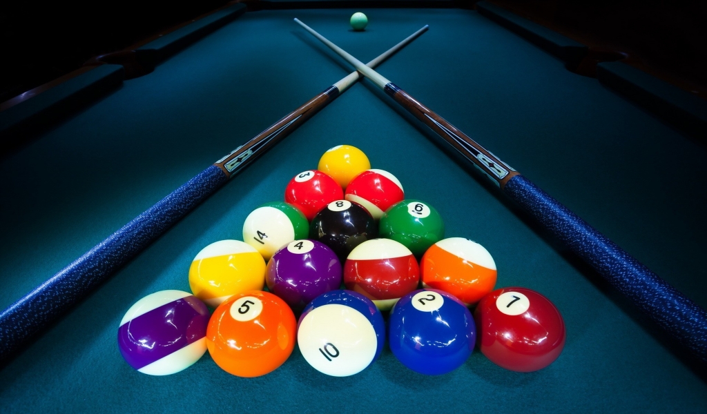 Billiards Game Table for 1024 x 600 widescreen resolution