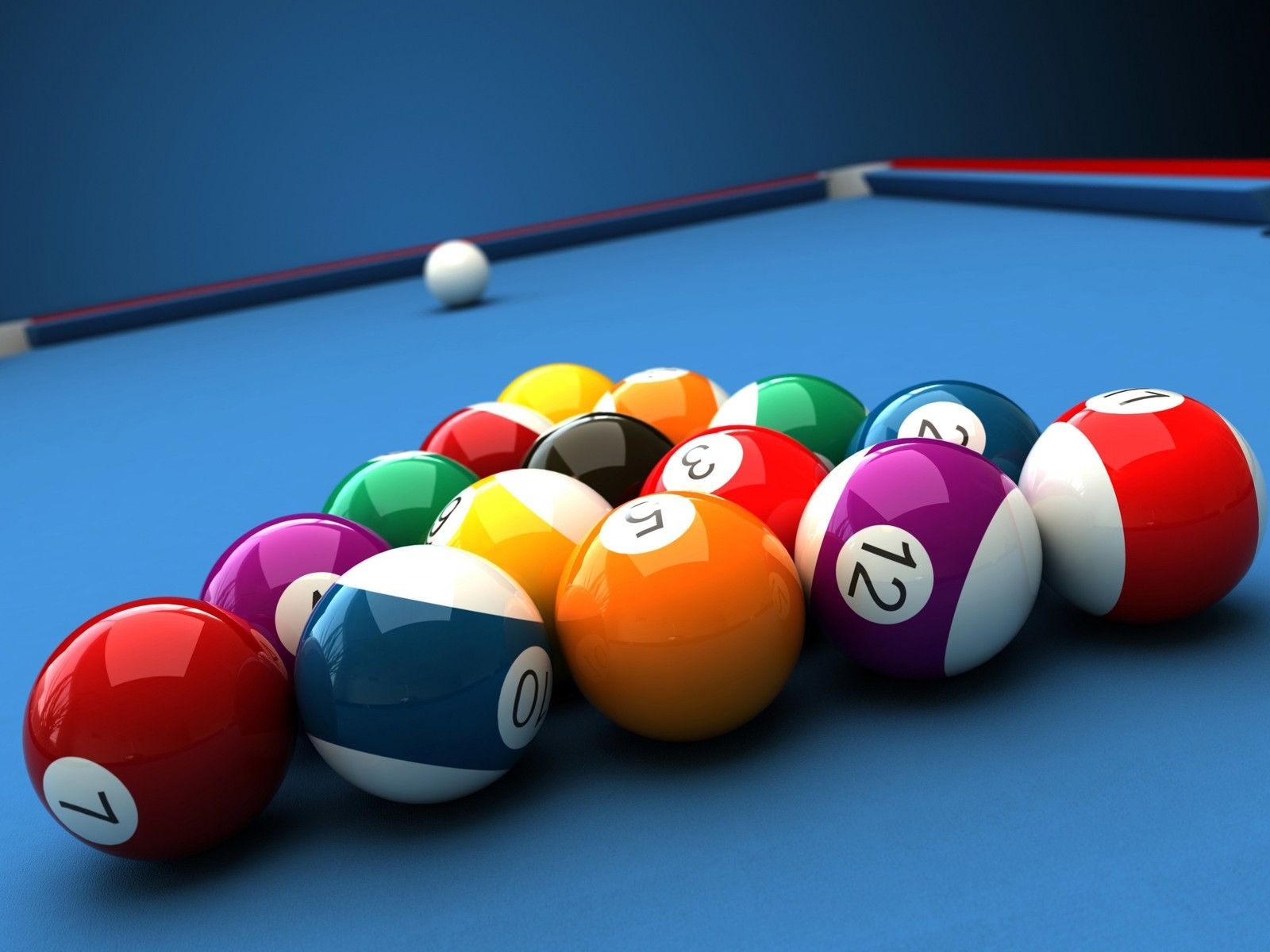 Billiards Table and Balls for 1600 x 1200 resolution