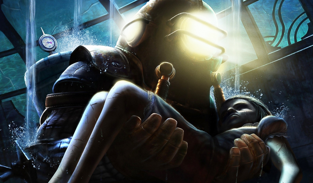 BioShock Person Shooter for 1024 x 600 widescreen resolution