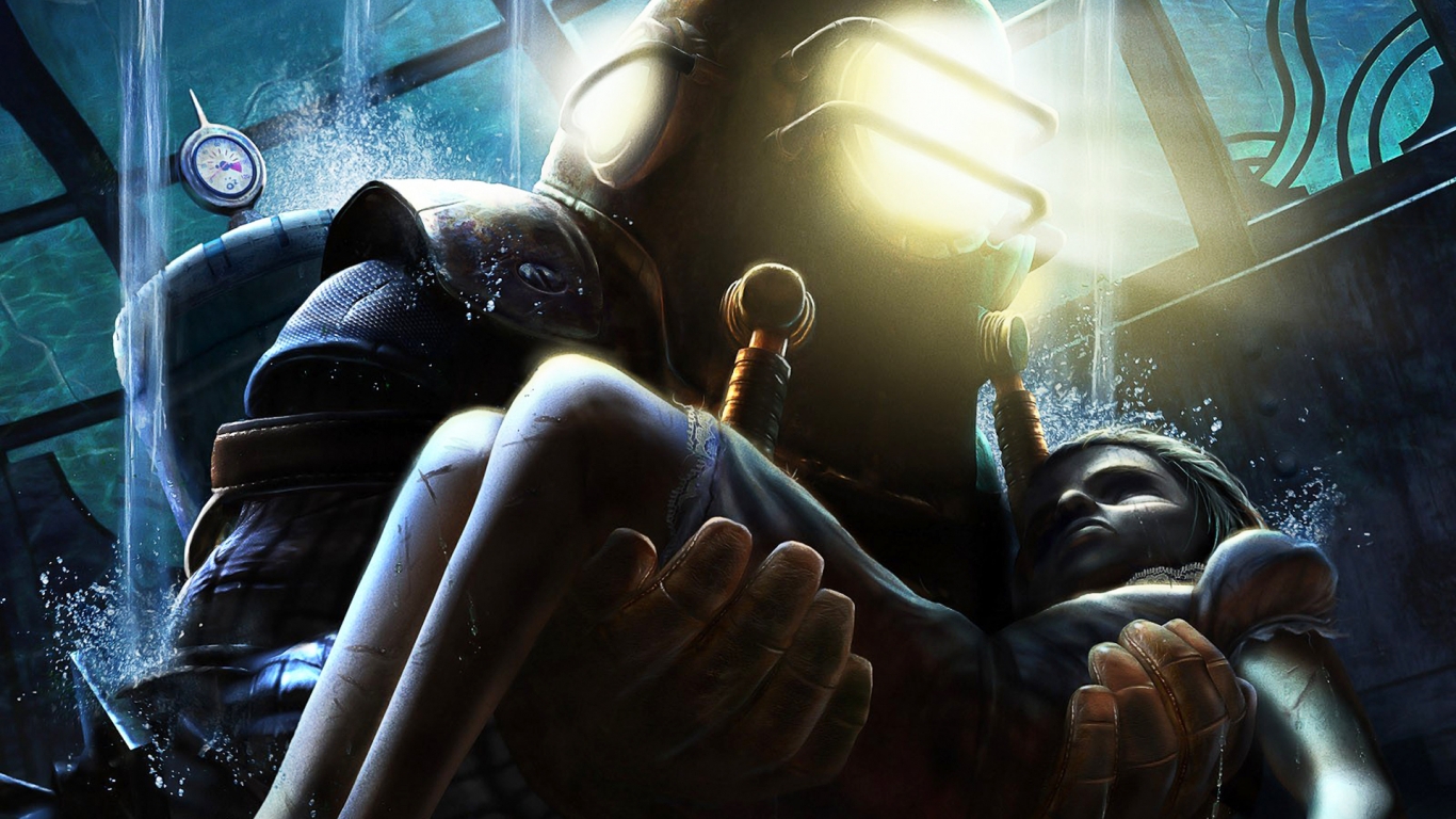 BioShock Person Shooter for 1366 x 768 HDTV resolution