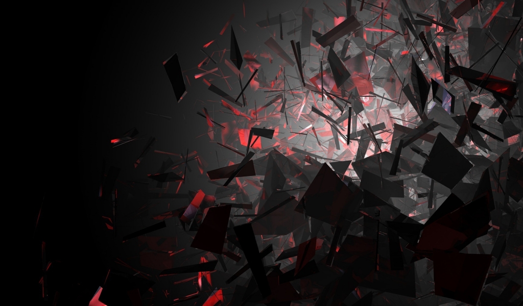 Black and Red Shapes for 1024 x 600 widescreen resolution
