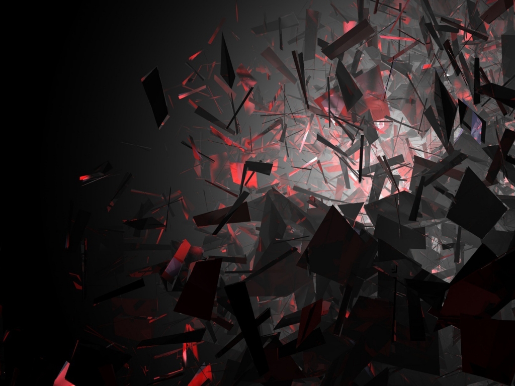 Black and Red Shapes for 1024 x 768 resolution