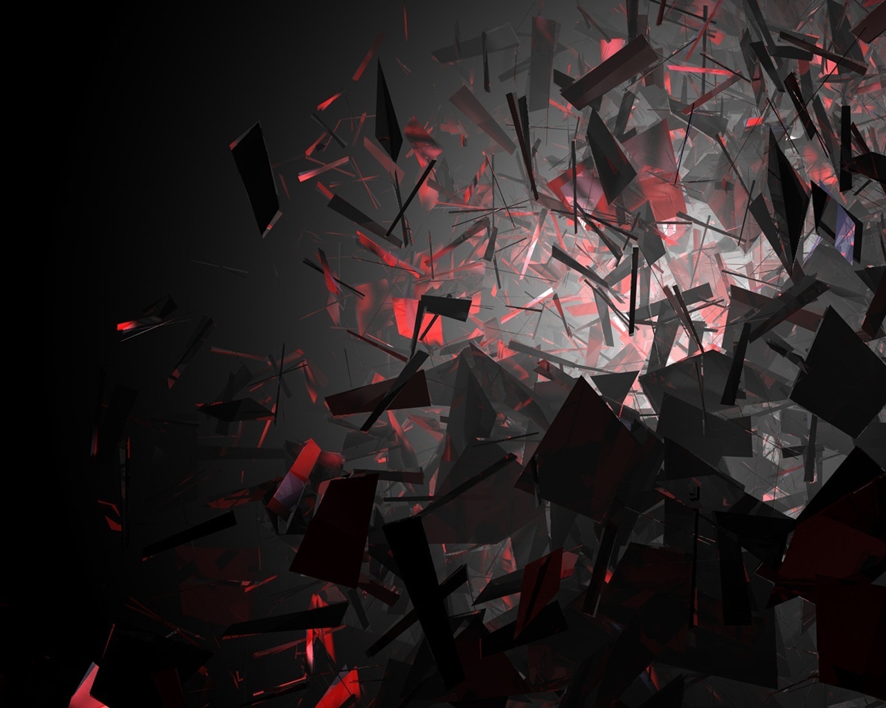Black and Red Shapes for 1280 x 1024 resolution